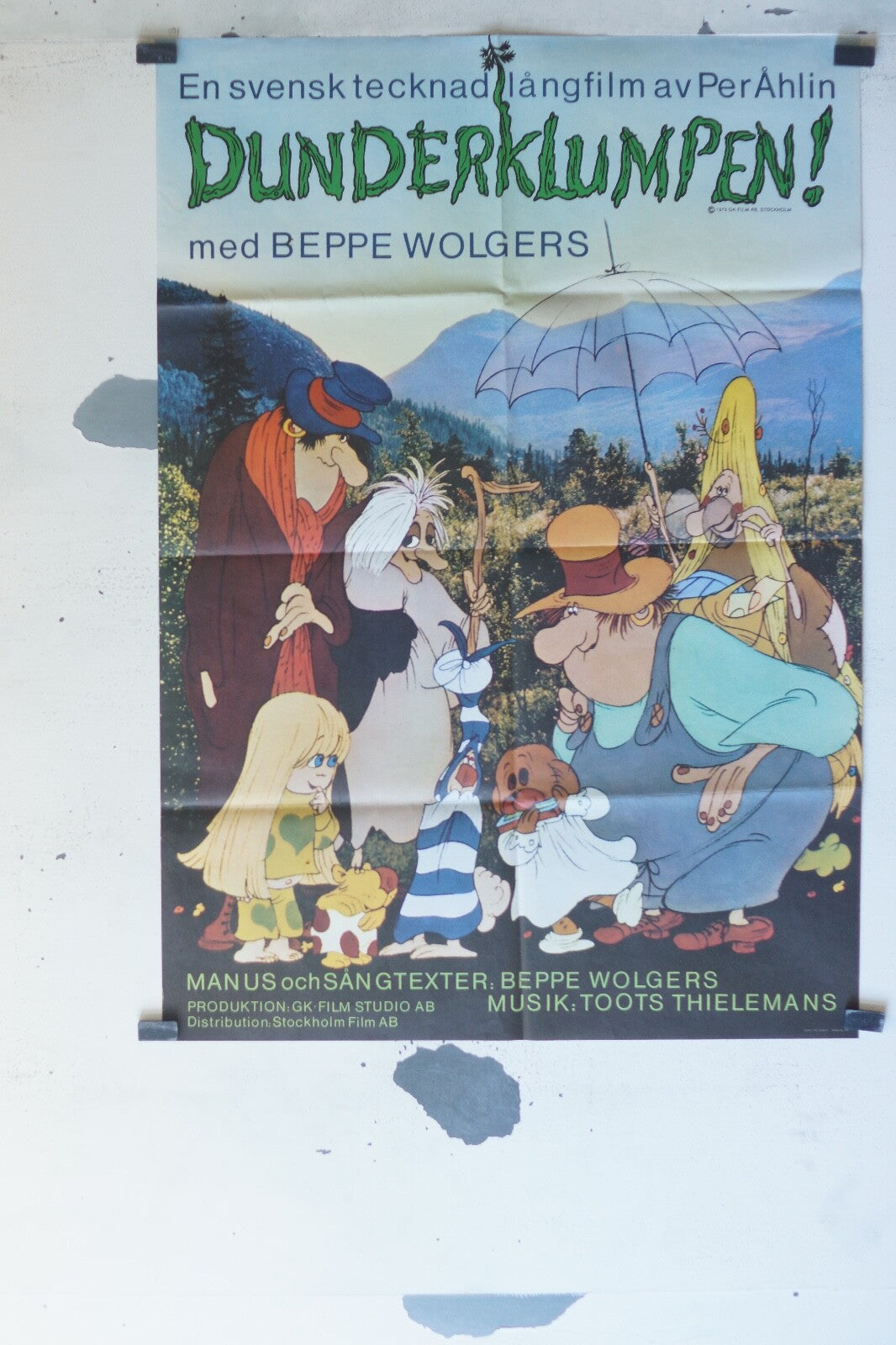 DUNDERKLUMPEN ! MOVIE POSTER 69x100 Beppe Wolgers , Halvar Bjork