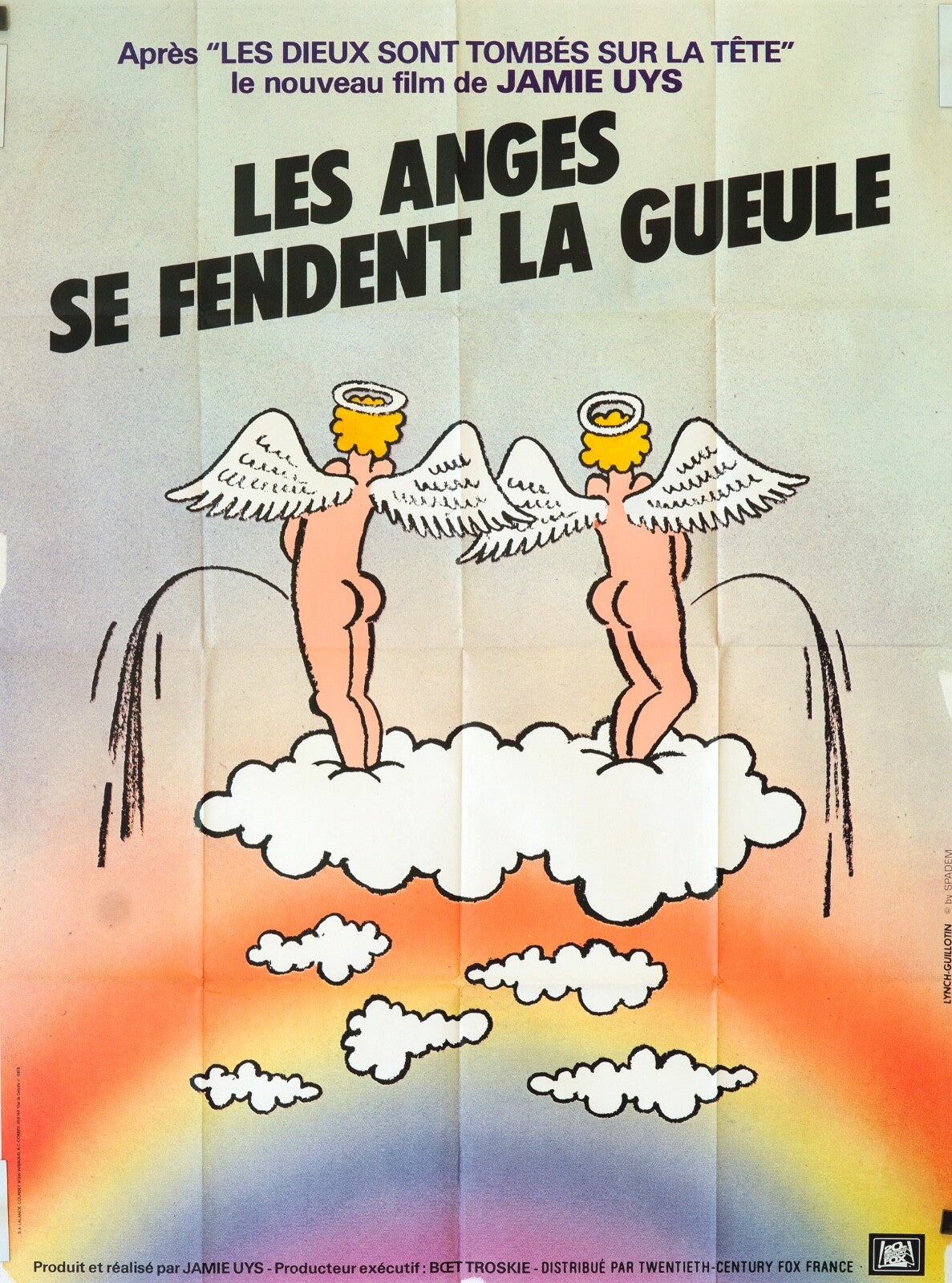 LES ANGES SE FENDENT LA GUEULE MOVIE POSTER ORIGINAL 120x160 JAMIE UYS