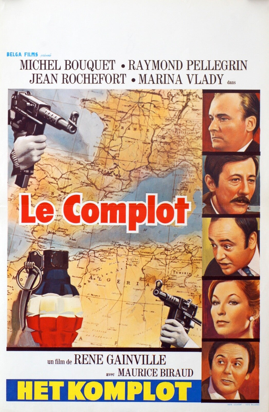 LE COMPLOT POSTER ORIGINAL (30X55) Rene Gainville