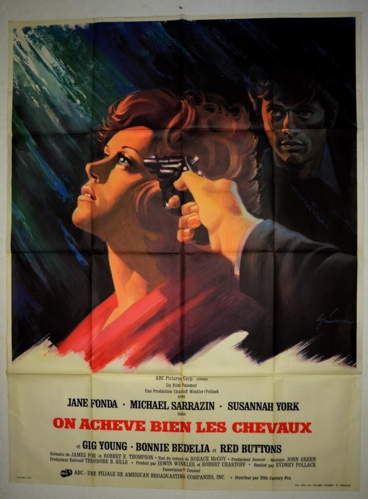 ON ACHEVE BIEN LES CHEVAUX movie poster ORIGINAL (120X160) Michael Sarrazin