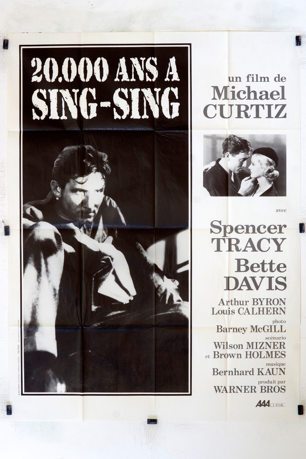 20000 ANS À SING- SING MICHAEL CURTIZ MOVIE POSTER 120x160 JOHN WAYNE