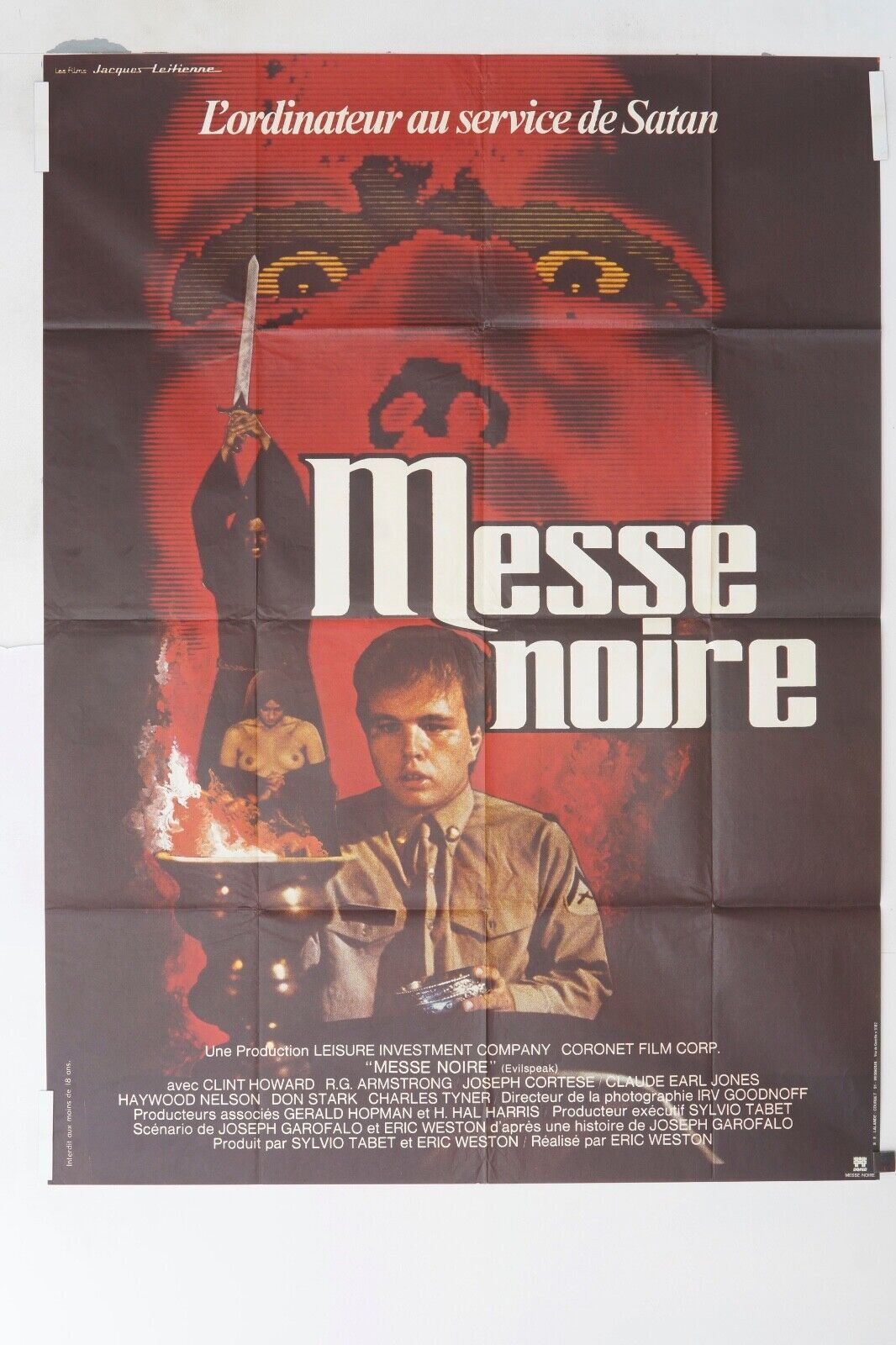 MESSE NOIRE MOVIE POSTER ORIGINAL 120x160 CLINT HOWARD