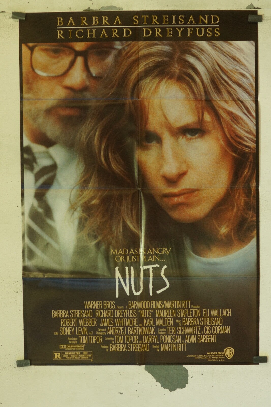 NUTS (70X100) ORIGINAL MOVIE POSTER BARBARA STREISAND – RIHARD DREYFUSS