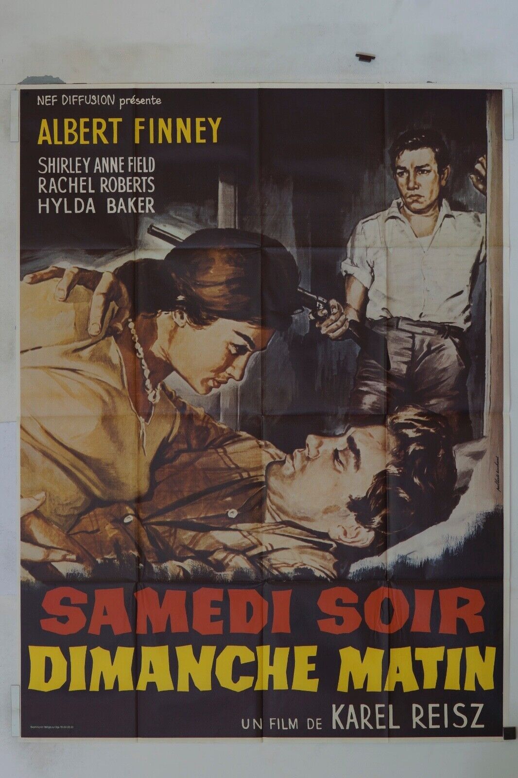 SAMEDI SOIR MOVIE POSTER ORIGINAL 120x160 JEAN SERVAIS