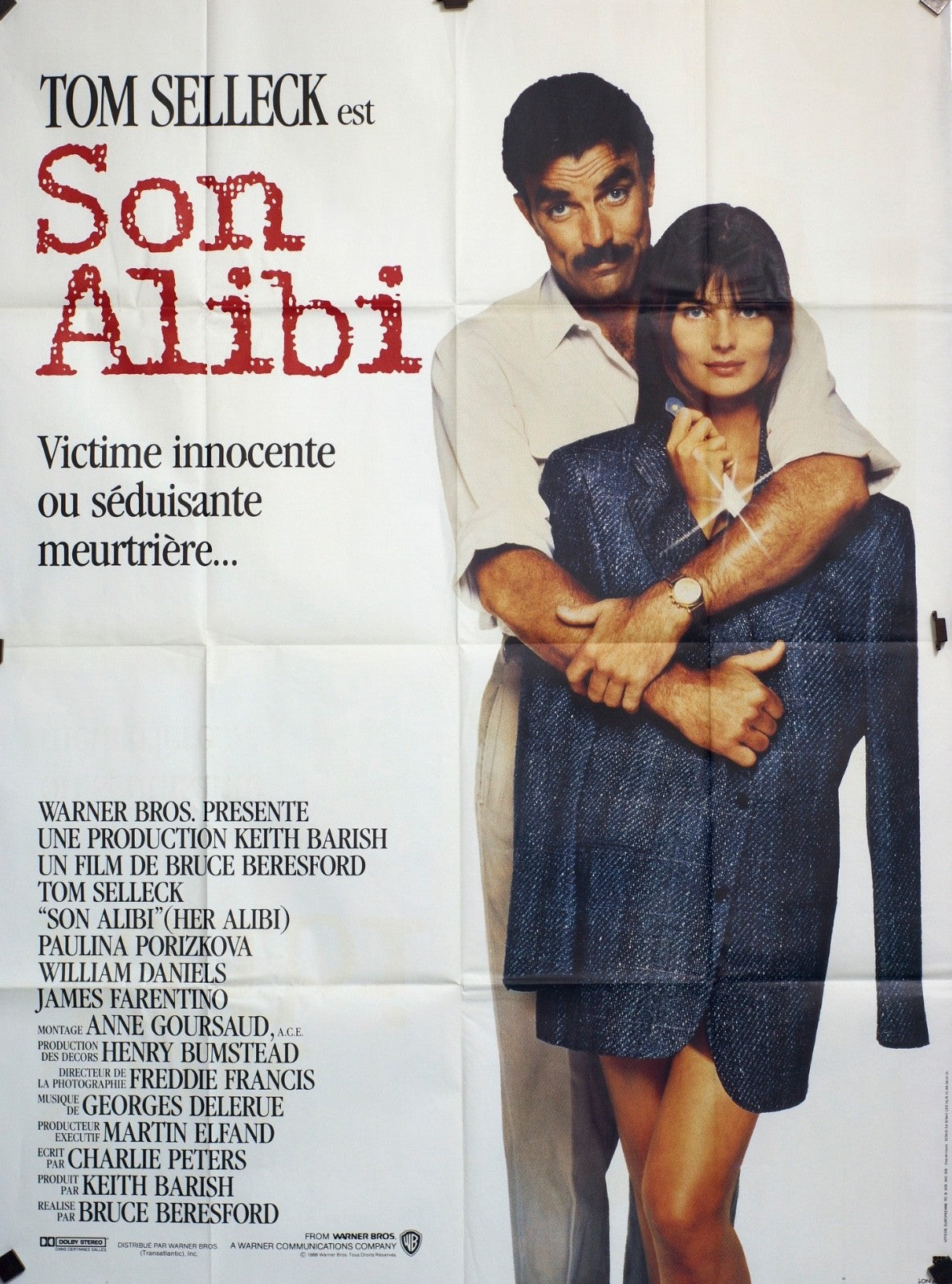 SON ALIBI TOM SELLECK MOVIE POSTER ORIGINAL 120x160