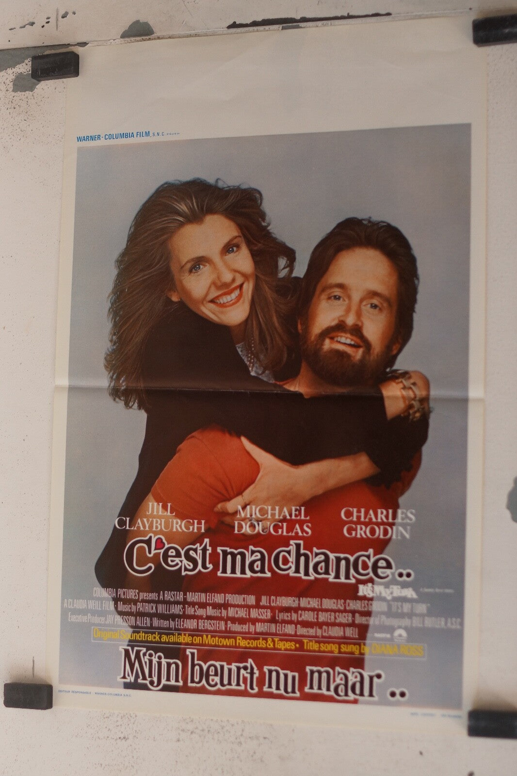 C’EST MA CHANCE .. movie poster ORIGINAL (53X36) Charles Grodin , Jill Claybur