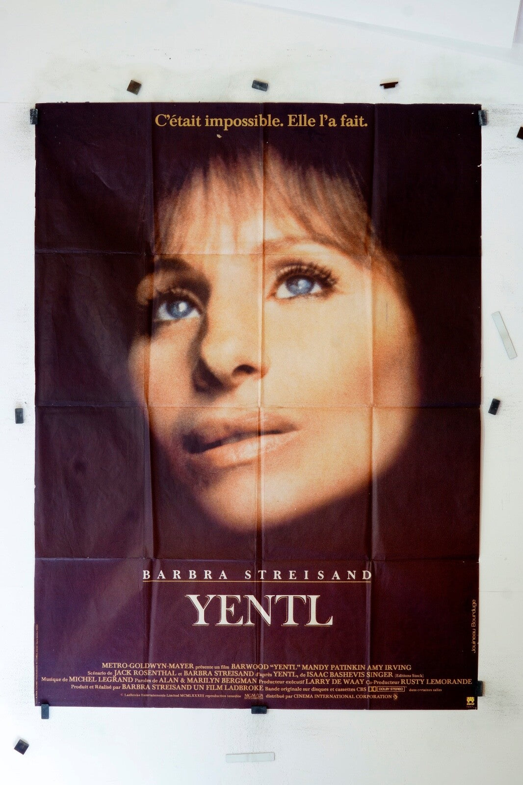 YENTL BARBARA STREISAND MOVIE POSTER ORIGINAL 120x160