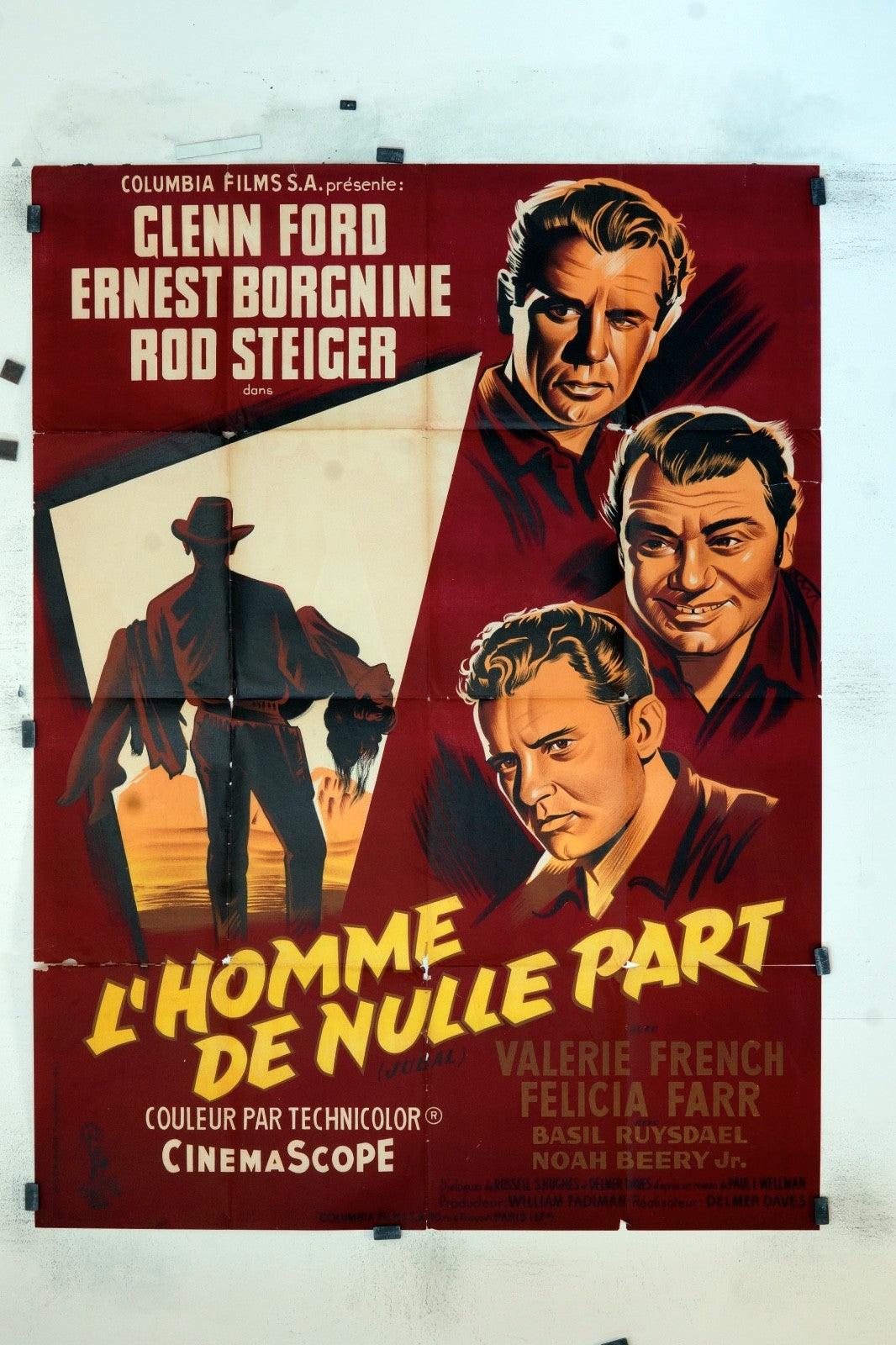L’HOMME DE NULLE PART GLENN FORD MOVIE POSTER ORIGINAL 120x160