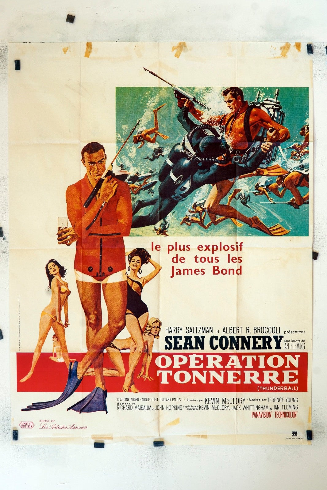 OPÉRATION TONNERRE SEAN CONNERY MOVIE POSTER ORIGINAL 120x160
