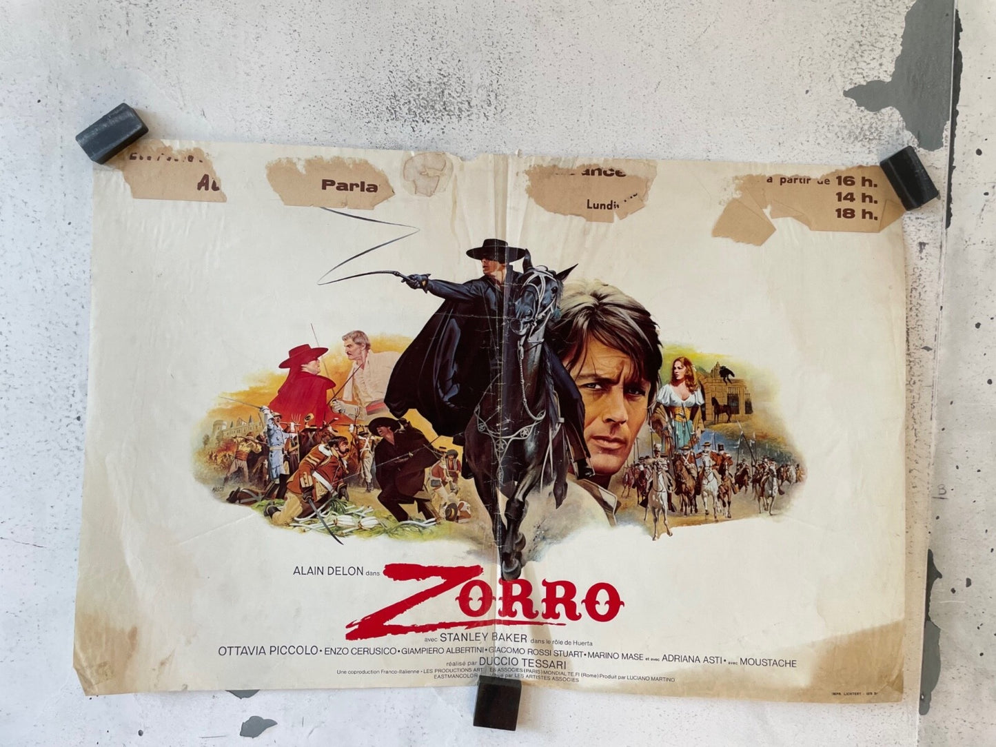 ZORRO, BELGIAN MOVIE POSTER 36x55 ALAIN DELON