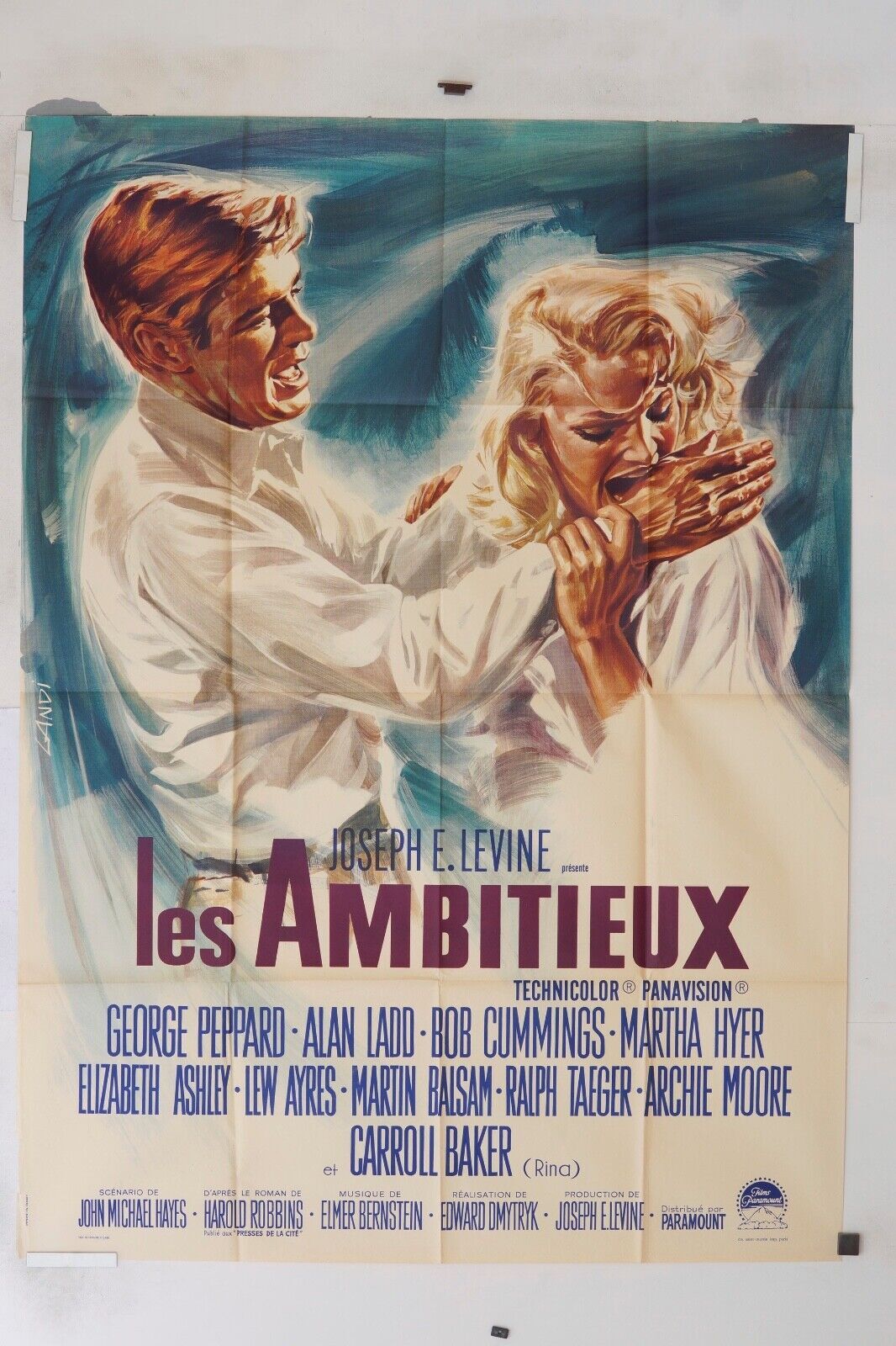 LES AMBITIEUX ORIGINAL MOVIE POSTER 120x160 GEORGE PEPPARD