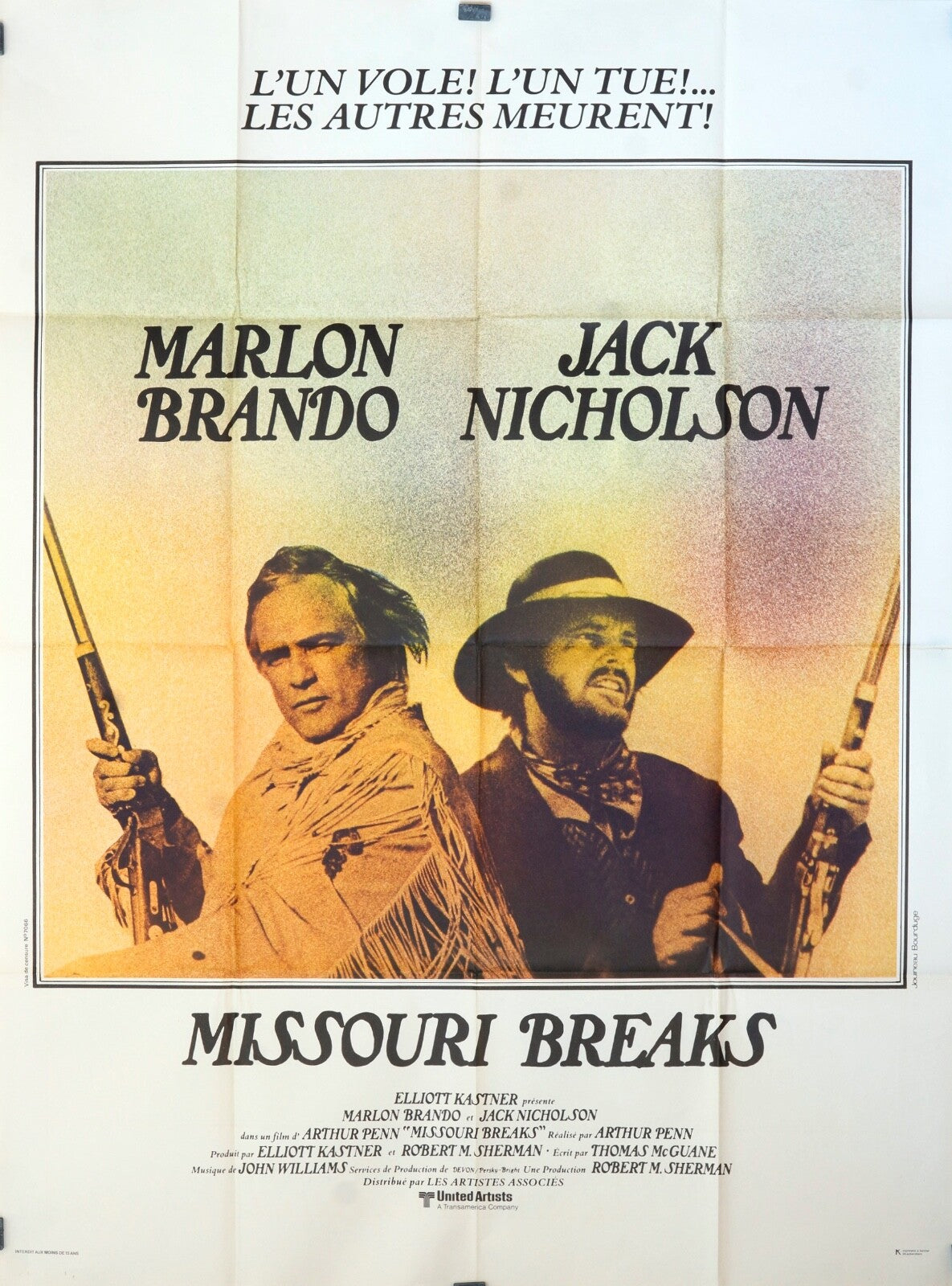 MISSOURI BREAKS MARLON BRANDO MOVIE POSTER ORIGINAL 120x160