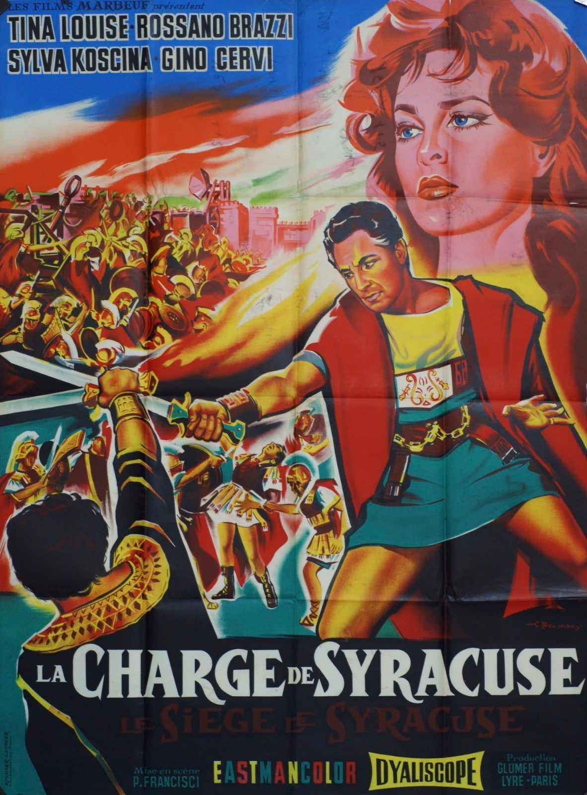 LA CHARGE DE SYRACUSE TINA LOUISE MOVIE POSTER ORIGINAL 120x160