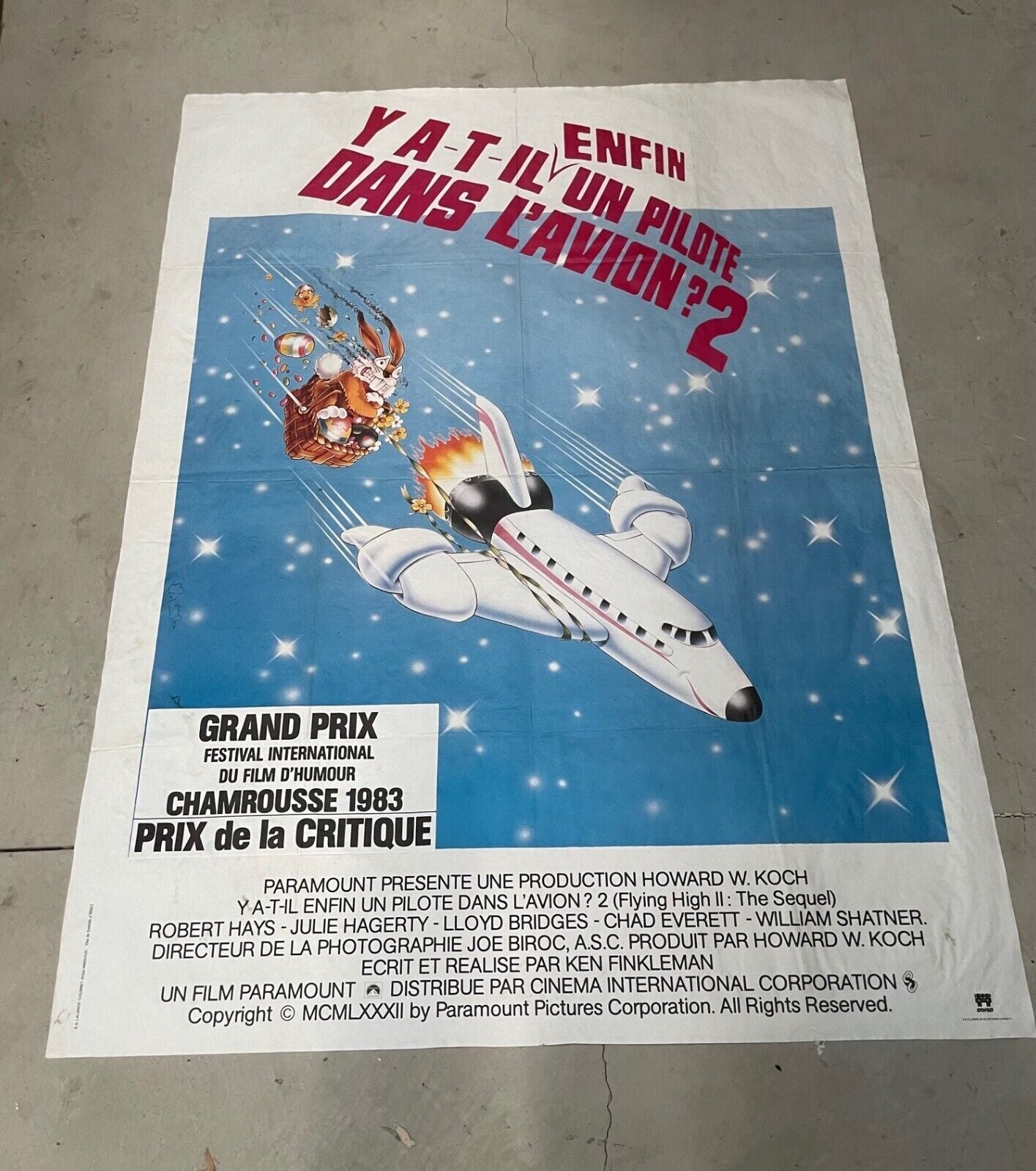 Y A T-IL ENFIN UN PILOTE DANS L’AVION 2 MOVIE POSTER ORIGINAL 120x160