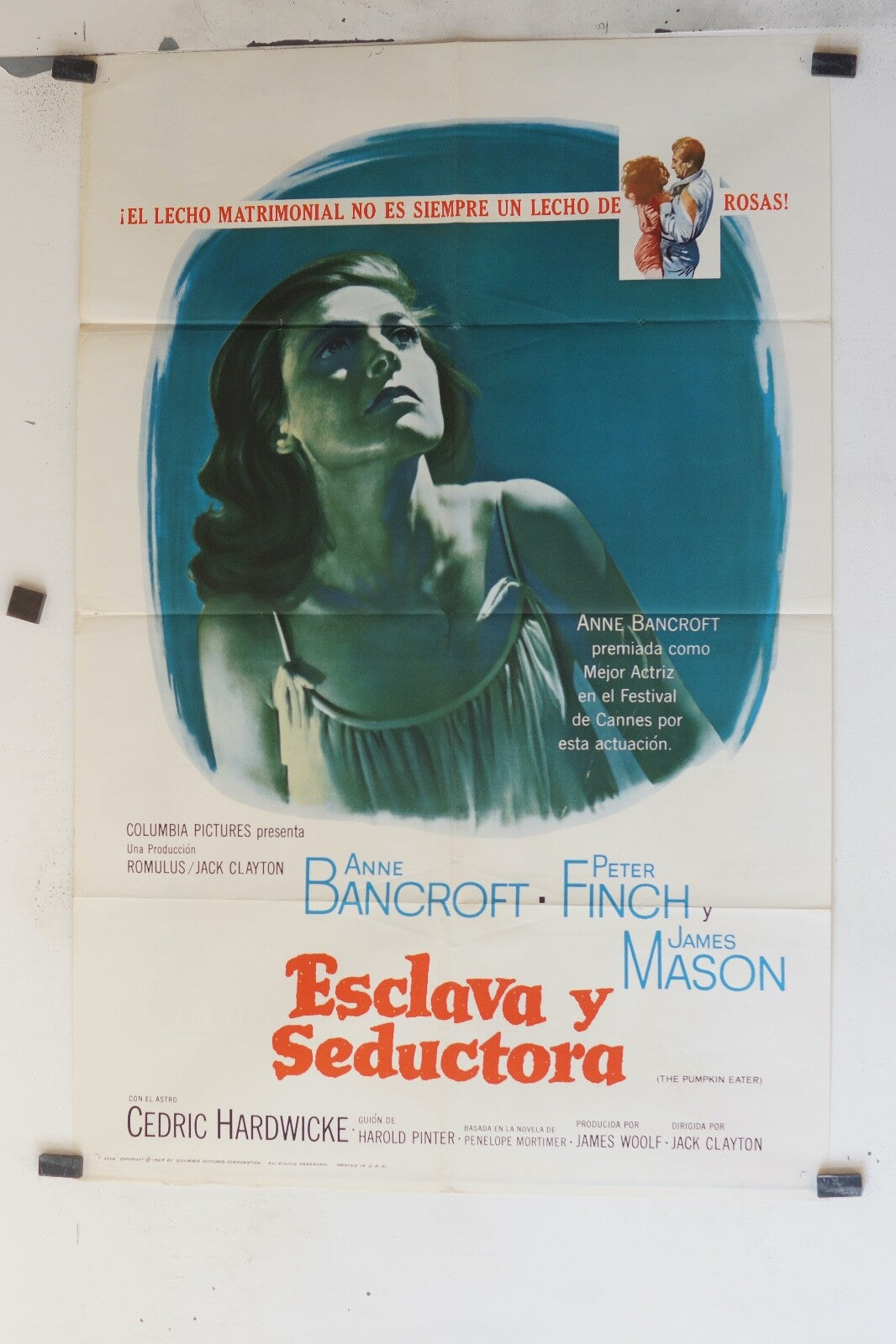 ESCLAVA Y SEDUCTORA (1964), 70X100 ORIGINAL MOVIE POSTER PETER FINCH, JAMES