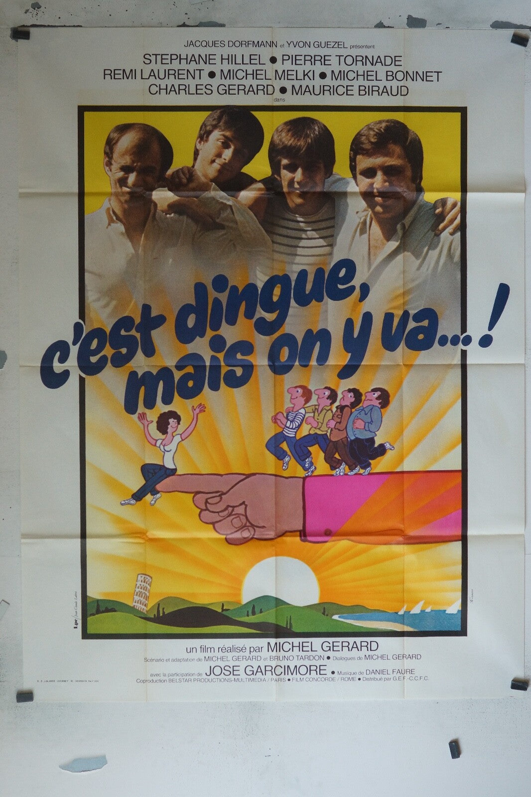 C’EST DINGUE MAIS ON Y VA… ! MOVIE POSTER ORIGINAL 120x160 MICHEL GERARD