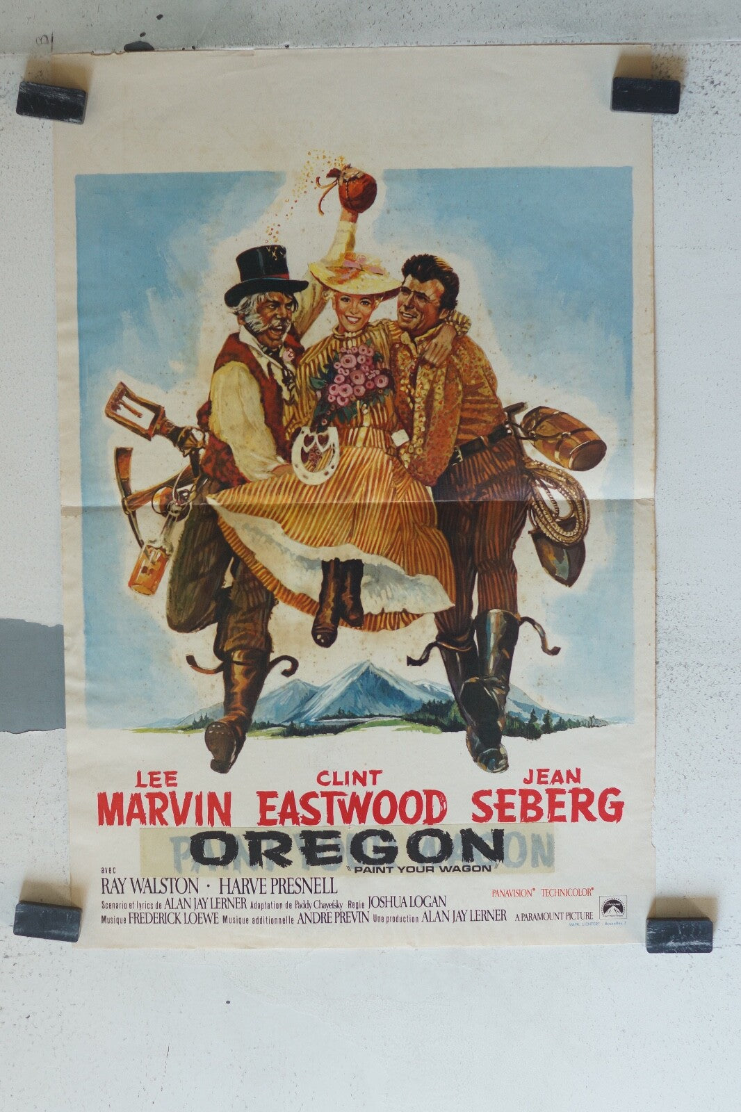 OREGON POSTER ORIGINAL 53x36 Lee Marvin , Clint Eastwood