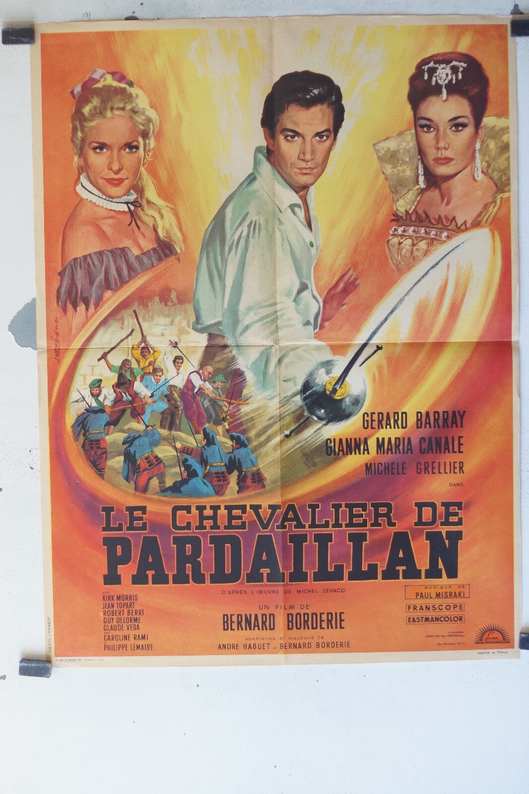 CHEVALIER DE PARDAILLAN (LE) Movie poster ORIGINAL 60x80 Gérard Barray