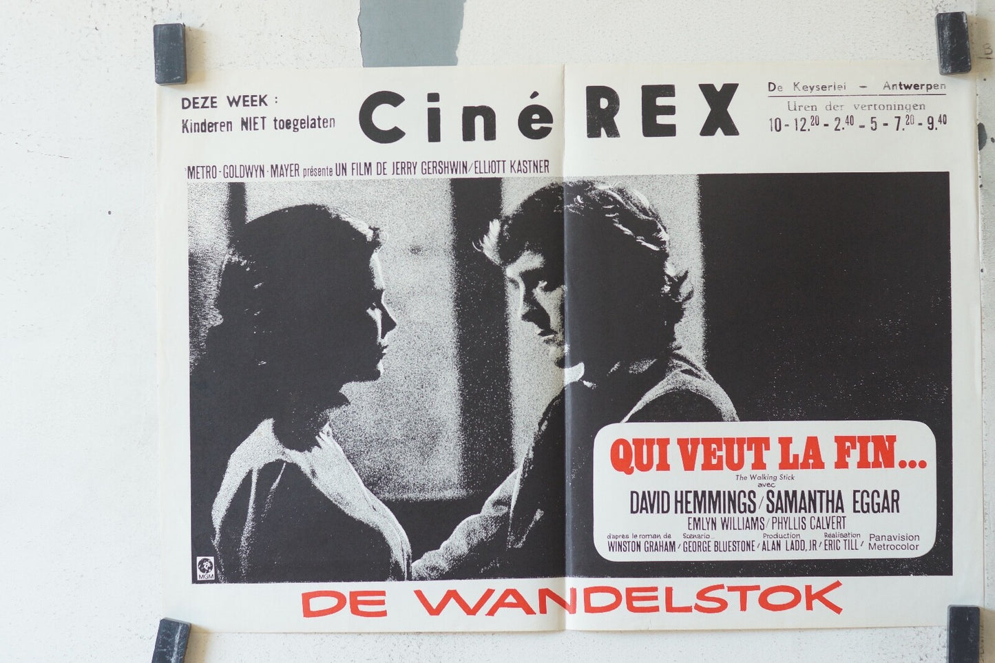QUI VEUT LA FIN… (POSTER ORIGINAL) 30X55 David Hemmings , Samantha Eggar