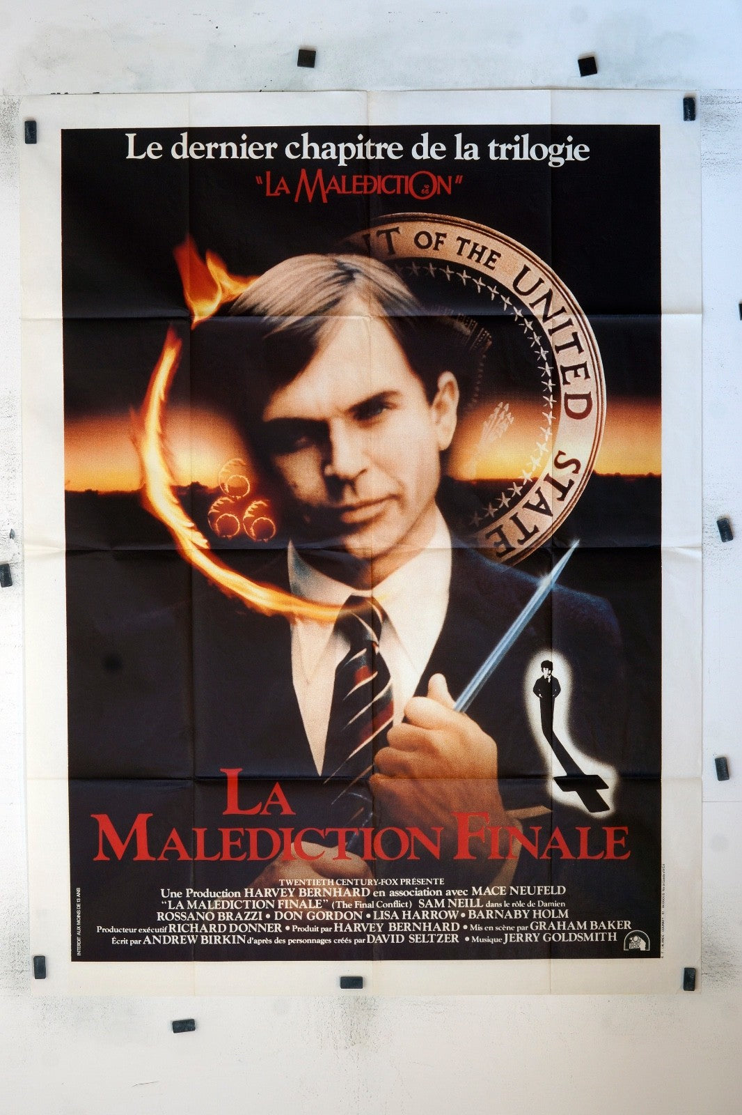LA MALÉDICTION FINALE SAM NEILL ORIGINAL MOVIE POSTER 120x160
