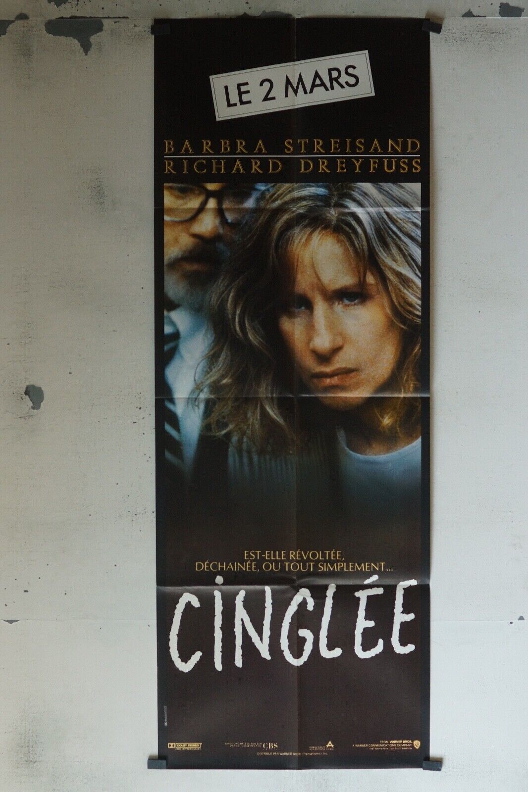 CINGLÉE MOVIE POSTER ORIGINAL 60x160 BARBARA STREISAND