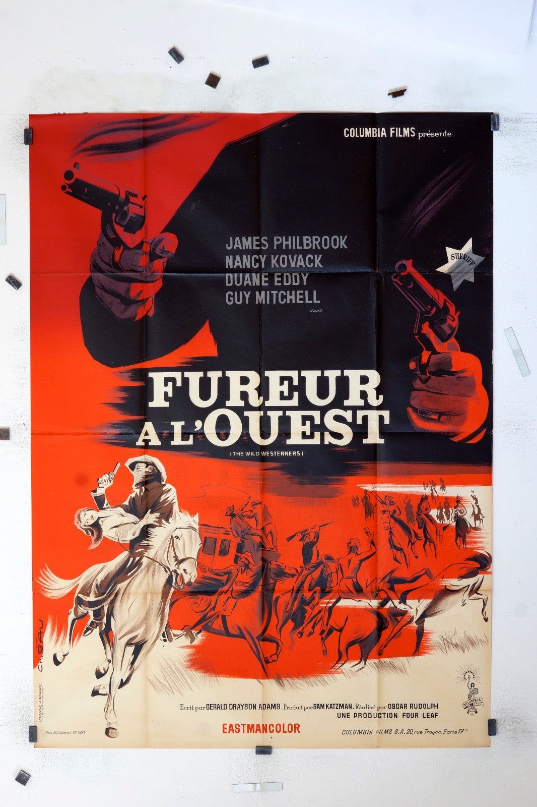 FUREUR A L’OUEST JAMES PHILBROOK MOVIE POSTER ORIGINAL (120X160)