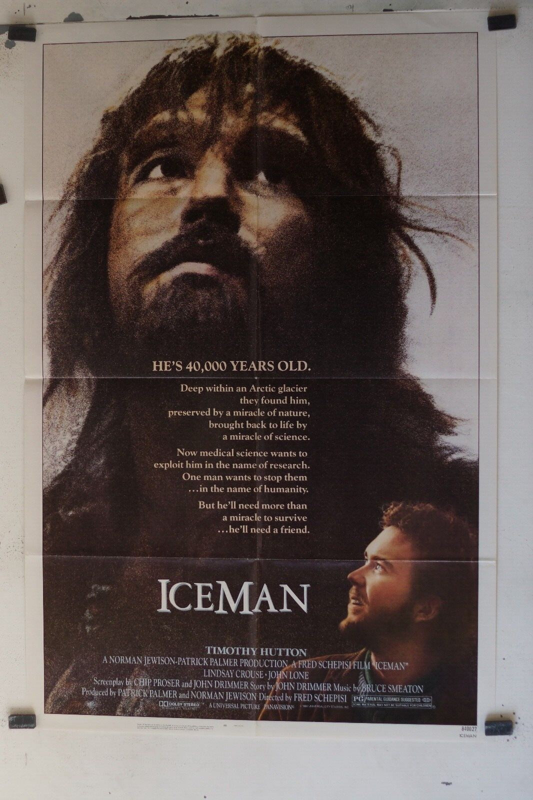 ICE MAN MOVIE POSTER ORIGINAL (69x103), Timothy Hutton, Lindsay Crouse
