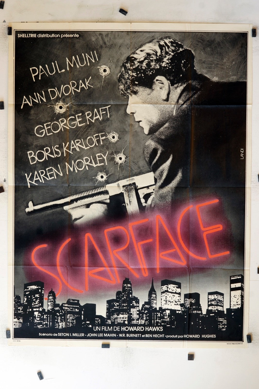 SCARFACE PAUL MUNI MOVIE POSTER ORIGINAL 120x160