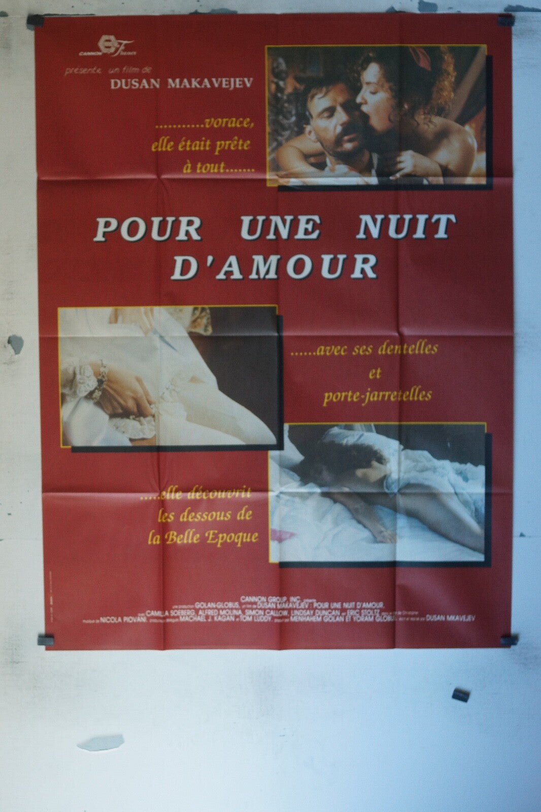 POUR UNE NUIT D’AMOUR MOVIE POSTER ORIGINAL 120x160 DUSAN MAKAVEJEV