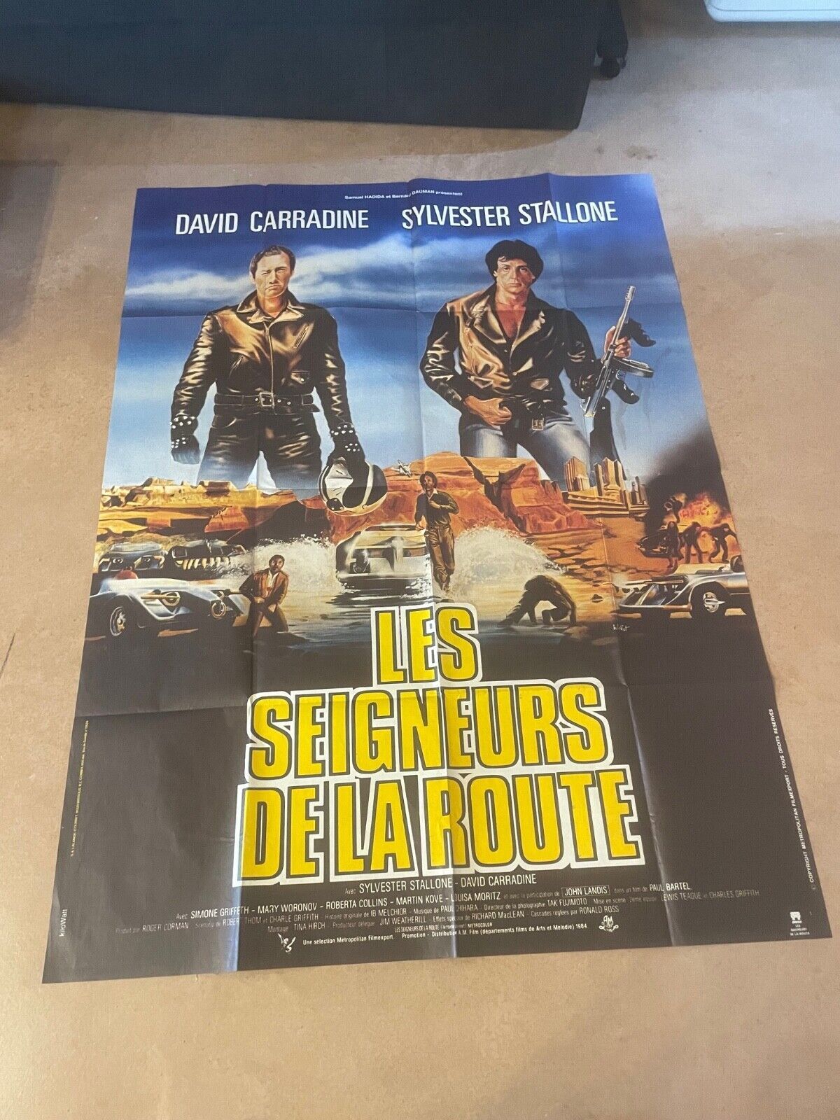 LES SEIGNEURS DE LA ROUTE MOVIE POSTER ORIGINAL 120x160 DAVID CARRADINE
