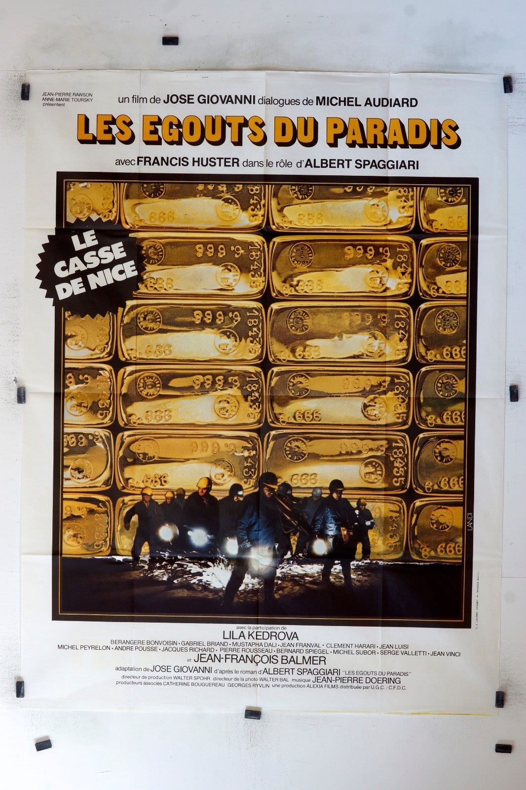 LES ÉGOUTS DU PARADIS FRANCIS HUSTER MOVIE POSTER ORIGINAL 120x160