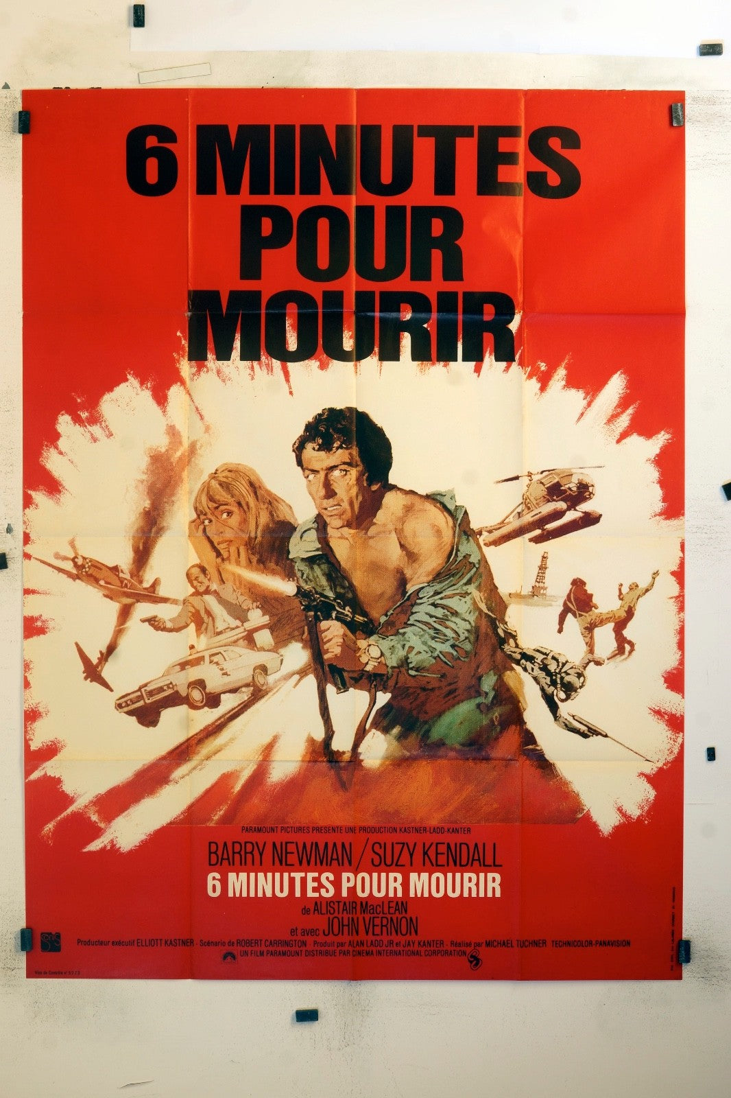 6 MINUTES POUR MOURIR BARRY NEWMAN POSTER ORIGINAL120x160