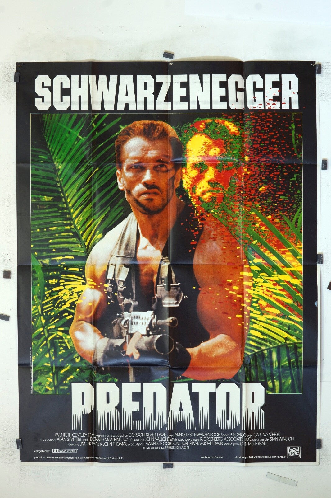 PRÉDATOR SCHWARZENEGGER MOVIE POSTER ORIGINAL 120x160