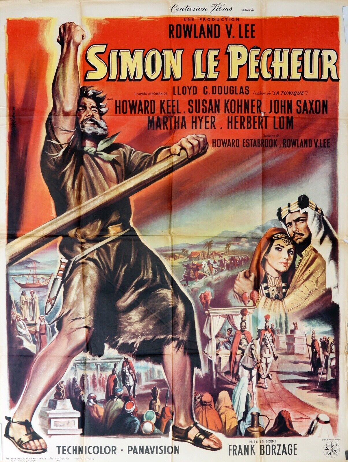 SIMON LE PÊCHEUR MOVIE POSTER ORIGINAL 120x160 Howard keel
