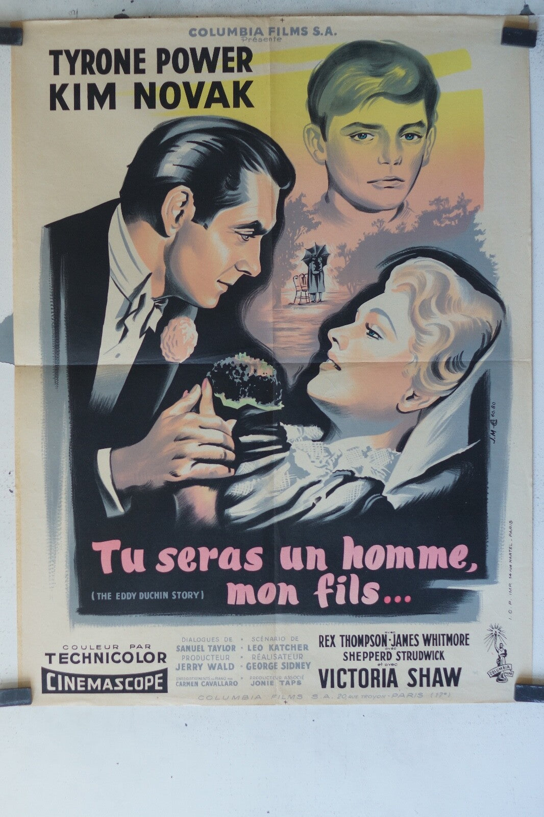 TU SERAS UN HOMME , MON FILS …POSTER ORIGINAL (60X80) Tyrone Power , Kim Novak