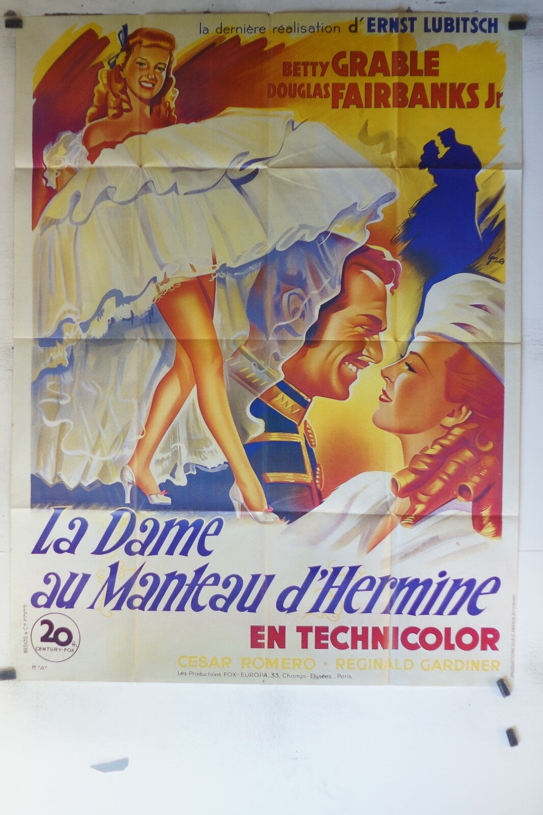 DAME AU MANTEAU D’HERMINE POSTER ORIGINAL120x160 Betty Grable (RESSORTIE)