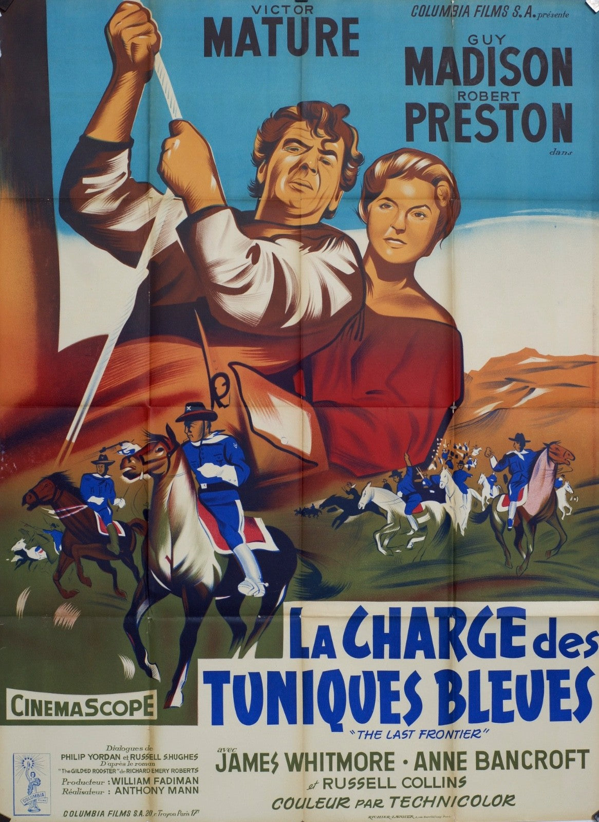 LA CHARGE DES TUNIQUES BLEUES MOVIE POSTER ORIGINAL 120x160 VICTOR MATURE