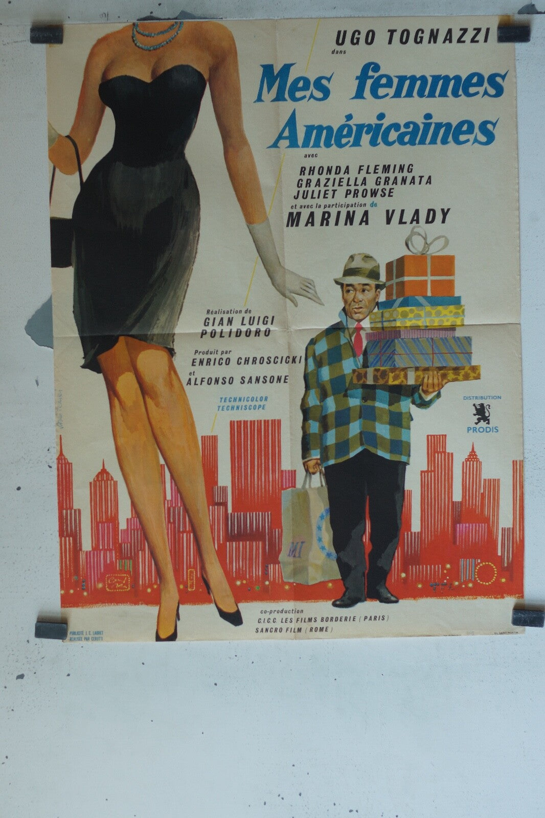 MES FEMMES AMÉRICAINES POSTER ORIGINAL (60X80) MARINA VLADY, RHONDA FLEMING