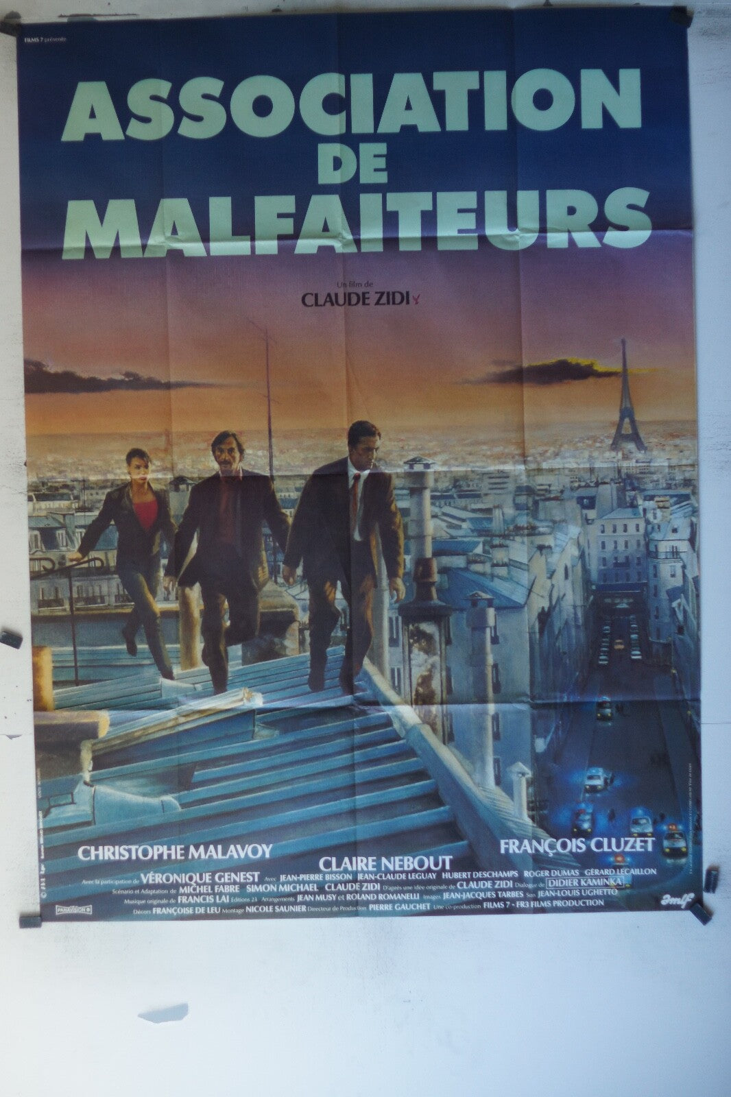 ASSOCIATION DE MALFAITEURS MOVIE POSTER ORIGINAL 120x160 François Cluzet