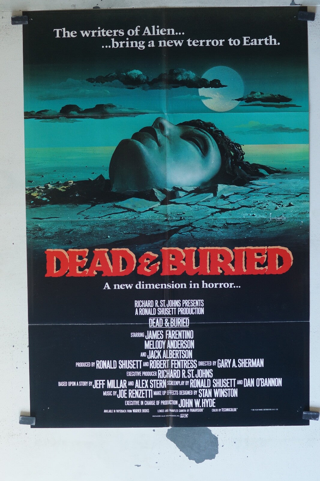 DEAD & BURIED MOVIE POSTER ORIGINAL 68x104 James Farentino , Melody Anderson