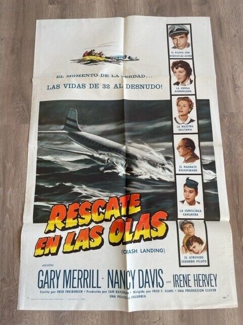 RESCATE EN LAS OLAS 70X100 original GARY MERRILL