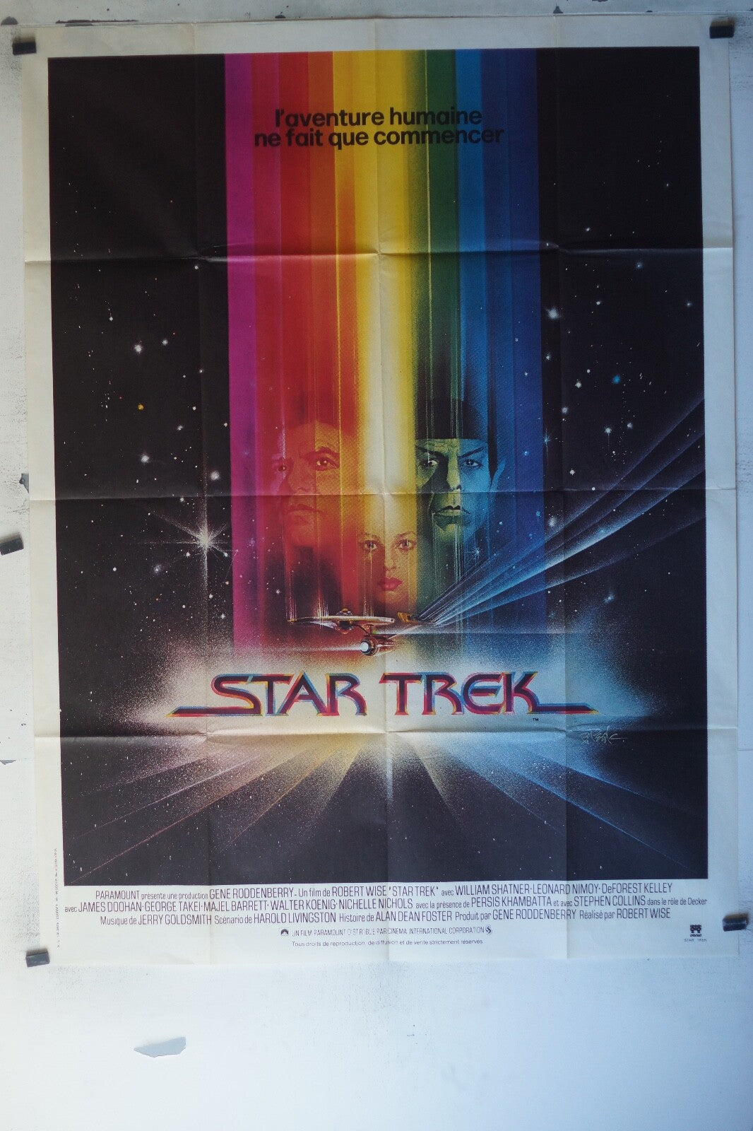 STAR TREK movie poster ORIGINAL 120x160 James Doohan , George takei