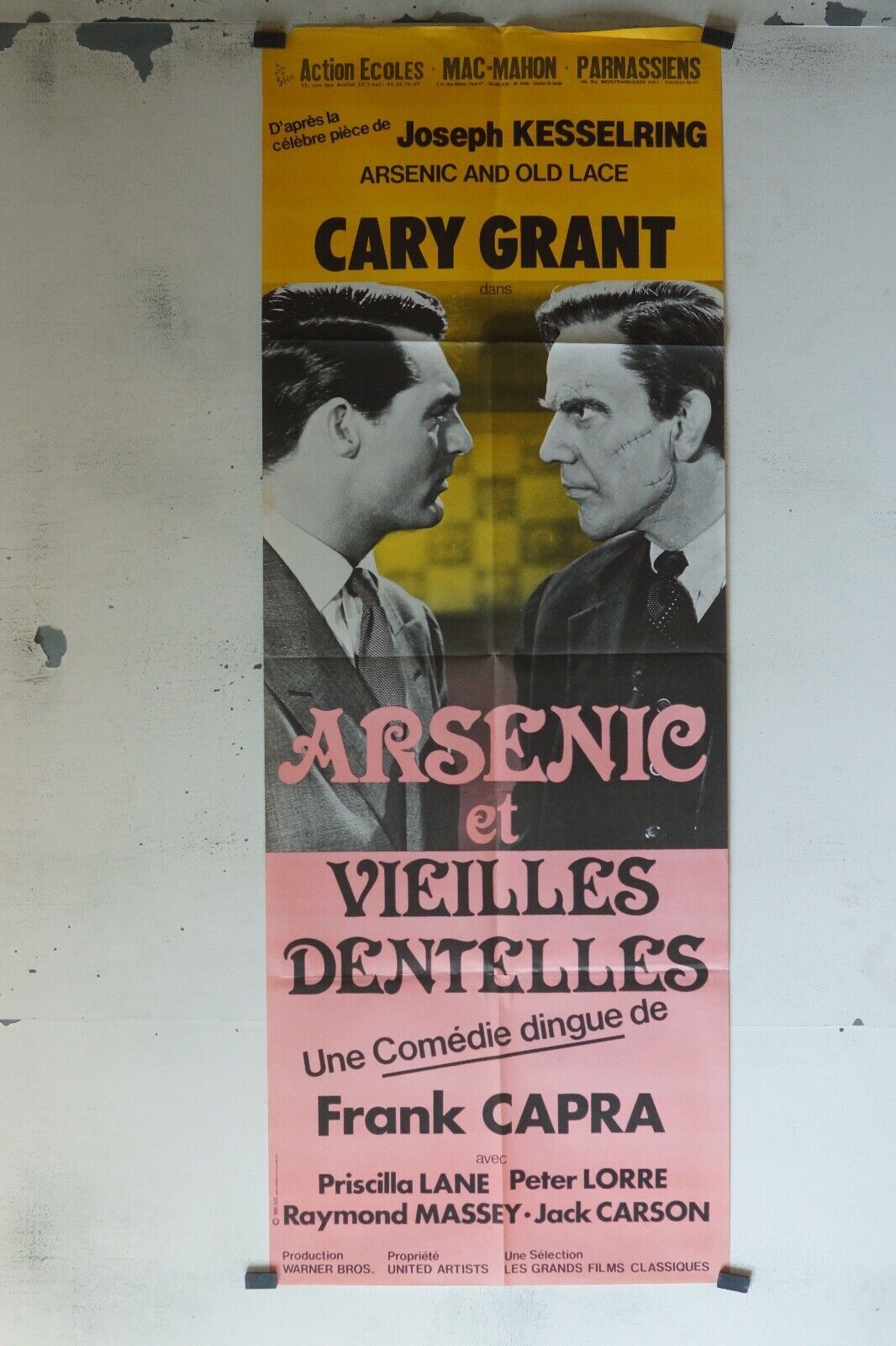 ARSENE ET VIEILLES DENTELLES POSTER ORIGINAL 60x160 FRANCK CAPRA