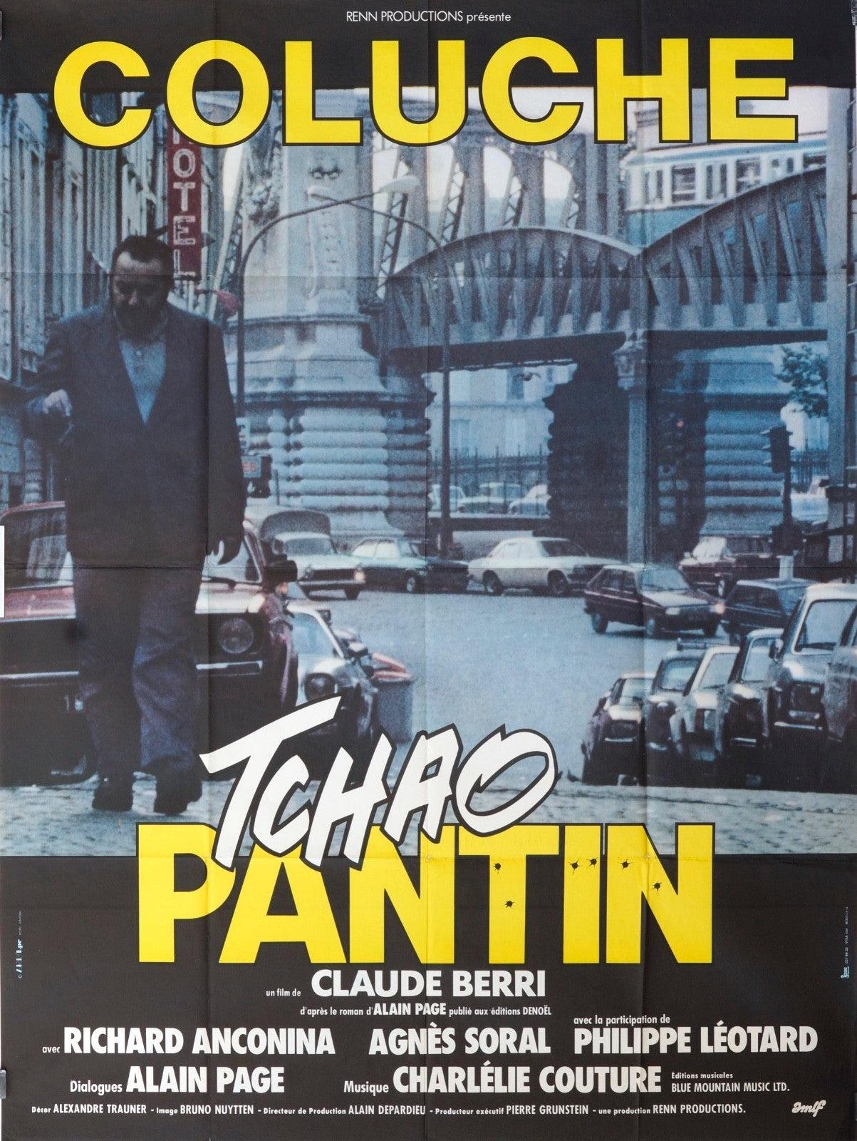 TCHAO PANTIN CLAUDE BERRI 120X160 MOVIE POSTER ORIGINAL 120x160