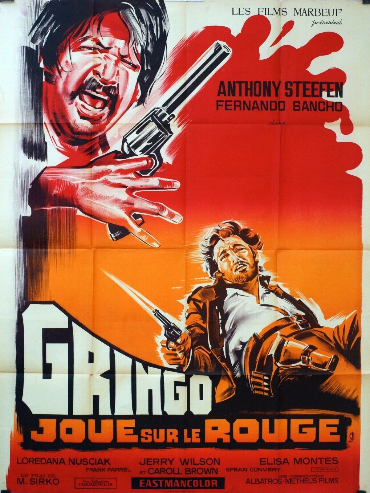 GRINGO JOUE SUR LE ROUGE POSTER ORIGINAL 120x160 JERRY LEWIS