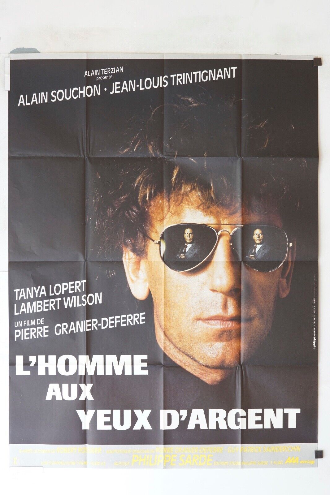 L’HOMME AUX YEUX D’ARGENT MOVIE POSTER ORIGINAL 120x160 ALAIN SOUCHON