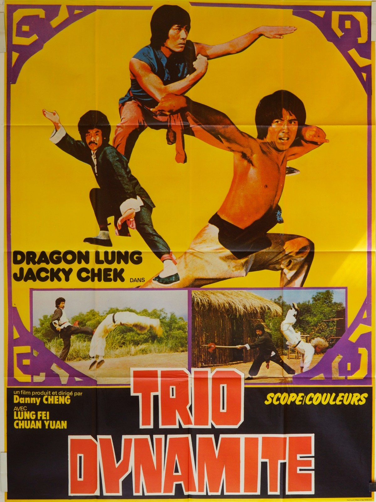 TRIO DYNAMITE, DRAGON LUNG, MOVIE POSTER ORIGINAL 120x160