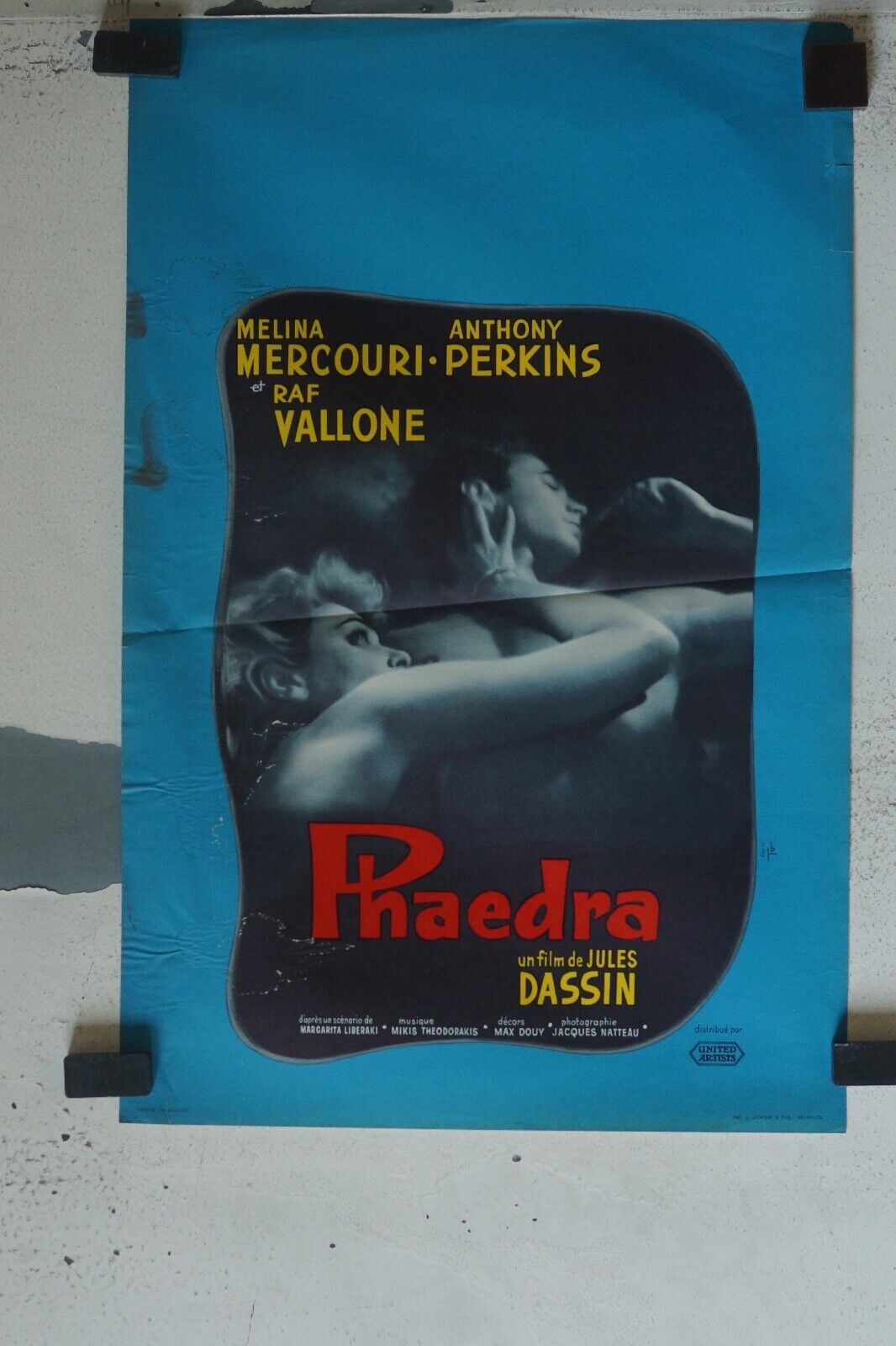 PHAEDRA MOVIE POSTER ORIGINAL (55X37) MELINA MERCOURI