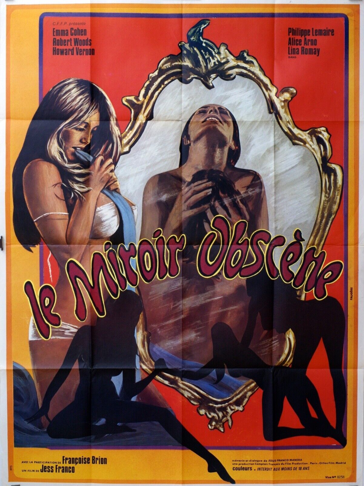 LE MIROIR OBSCÈNE MOVIE POSTER 120x160 EMMA COHEN