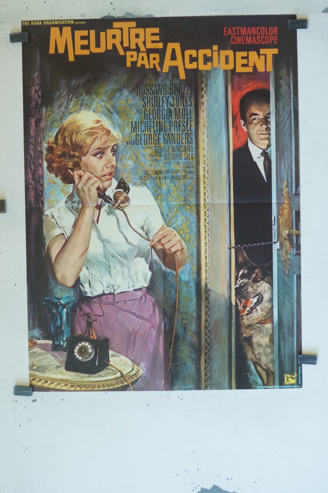 MEURTRE PAR ACCIDENT MOVIE POSTER ORIGINAL (60X80), ROSSANO BRAZZI